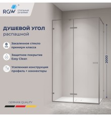 Душевой уголок RGW 353204008-110 100x80 см, стекло прозрачное 8 мм, профиль серый, коллекция Stilvoll