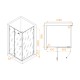 Душевой уголок RGW Stilvol SV-040Gr 1100x1000 стекло матовое, профиль серый