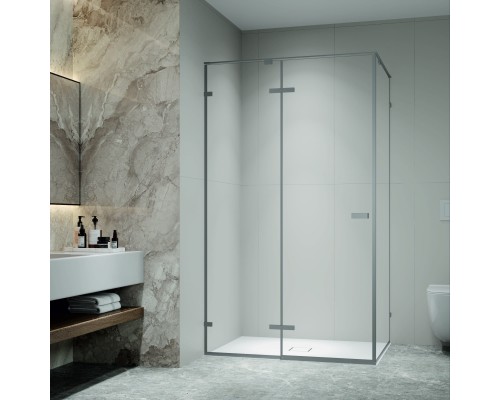 Душевой уголок RGW Stilvol SV-040Gr 1200x1000 стекло прозрачное ,профиль серый 
