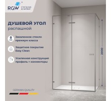 Душевой уголок RGW 353204029-110 120x90 см, стекло прозрачное 8 мм, профиль серый, коллекция Stilvoll