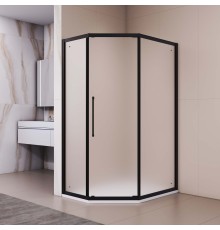 Душевой уголок RGW Passage 120x100 PA-86B стекло сатин, профиль черный матовый (38088602-24N)