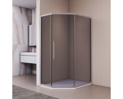 Душевой уголок RGW Passage 100x90 PA-86S стекло тонированное, профиль сатин (38088690-311N)