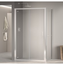 Душевой уголок RGW 4108741109-11 100x90 см, стекло прозрачное 6 мм, профиль хром, коллекция Passage