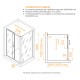 Душевой уголок RGW PA-74 (PA-14 + Z-050-2) 1200x1000 стекло прозрачное, профиль хром