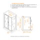 Душевой уголок RGW PA-74 (PA-14 + Z-050-2) 1200x700 стекло прозрачное, профиль  хром