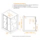 Душевой уголок RGW PA-74 (PA-14 + Z-050-2) 1300x1100 прозрачное cтекло , профиль хром