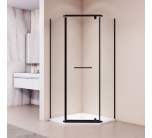 Душевой уголок RGW 41088200-14 100x100 см, стекло прозрачное 6 мм, профиль черный, коллекция Passage