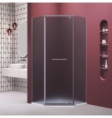 Душевой уголок RGW 41088288-2510 80x80 см, стекло матовый графит 6 мм, профиль серый, коллекция Passage