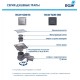 Душевой трап RGW SDR-13B комбинированный 110х110мм с черной накладной из нержавеющей стали 47211311-04