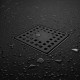 Душевой трап RGW SDR-14B комбинированный 110х110мм с черной вентилируемой накладной из нержавеющей стали 47211411-04