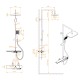 Душевая система RGW Shower Panels 51140134-11 SP-34Gr, термостатическая, цвет серый
