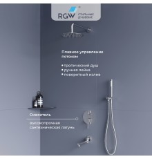 Душевая система RGW Shower Panels 51140855-01 SP-55, скрытый монтаж, хром