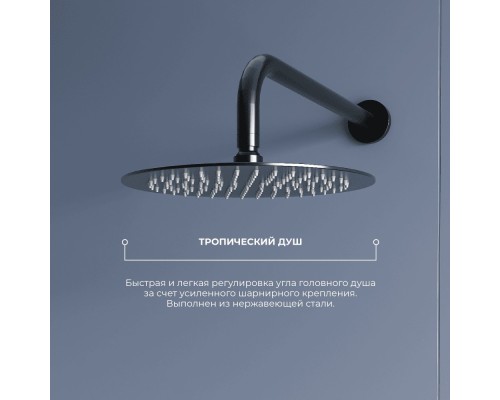 Душевая система RGW Shower Panels 51140855-04 SP-55B, скрытый монтаж, черный матовый