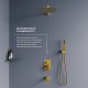 Душевая система RGW Shower Panels 51140856-06 SP-56G, скрытый монтаж, с изливом, золото