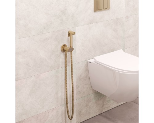 Гигиенический душ RGW Shower Panels SP-213Gb 581408213-06 со смесителем, золото brush 