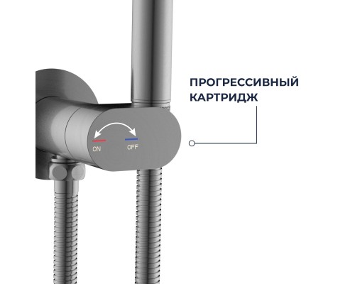 Гигиенический душ RGW Shower Panels SP-213Gr 581408213-11 со смесителем, оружейная сталь