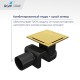 Душевой трап RGW Drain Leo 100x100 см золото брашированное нержавеющая сталь
