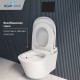 Унитаз умный подвесной с инсталляцией RGW SW-70B и кнопкой смыва 63420270-04