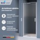 Душевые двери Распашные Stilvoll (Стилвол - На стиле) 80*200 стекло Ribbed (Ребристое) цвет профиля Хром 703205208-151