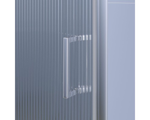 Душевые двери Распашные Stilvoll (Стилвол - На стиле) 90*200 стекло Ribbed (Ребристое) цвет профиля Хром 703205209-151