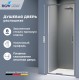 Душевые двери Распашные Stilvoll (Стилвол - На стиле) 100*200 стекло Прозрачное цвет профиля Серый 703205210-110