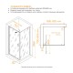 Душевой уголок прямоугольный RGW SV-145-2B 90x80 стекло прозрачное 8мм, профиль черный