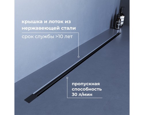 Душевой трап RGW SDR 100 см черный