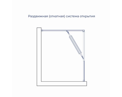 Душевой уголок RGW LE-45 1200х1000  стекло прозрачное, профиль черный