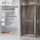 Душевой уголок RGW LE-45 120х100  стекло тонированное, профиль хром
