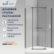 Душевой уголок RGW PA-83-B 800х800 стекло прозрачное, профиль черный, без поддона