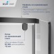 Душевой уголок RGW PA-83-B 800х800 стекло прозрачное, профиль черный, без поддона