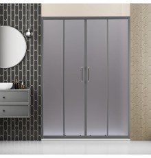 Душевые двери Раздвижные Passage (Пассаж) 140*195 стекло Матовый графит цвет профиля Серый 810811114-2510