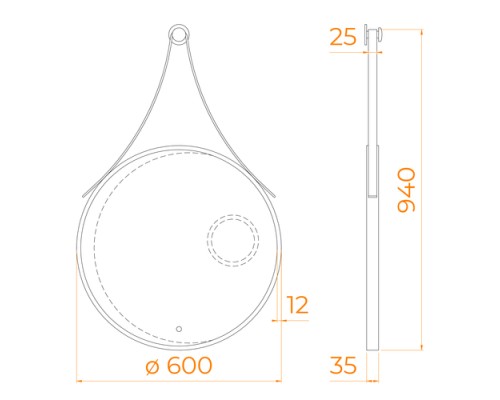 Зеркало с LED-подсветкой RGW MR-01 72440301-04