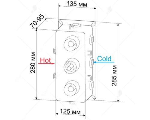 Встраиваемый термосмеситель RGW SP-41-01