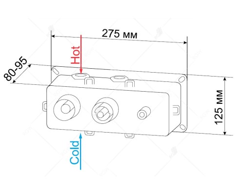 Смеситель RGW Shower Panels SP-44-01, 21140544-11, для душа термостатический, хром