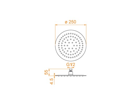 Верхний душ RGW Shower Panels SP-81-25