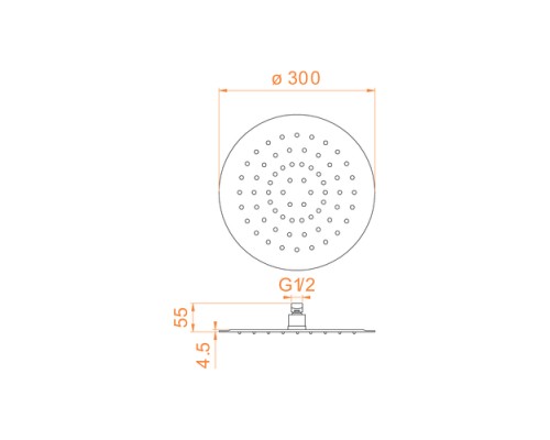 Верхний душ 3D круглый RGW SP-81B