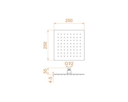 Верхний душ RGW Shower Panels SP-82-25