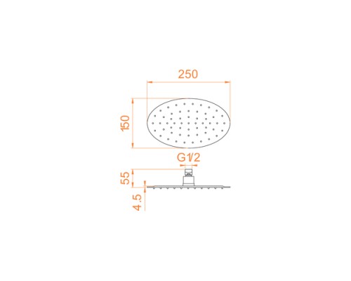 Верхний душ RGW Shower Panels SP-83-25