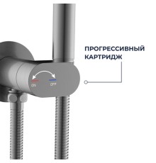 Гигиенический душ RGW Shower Panels SP-213Gr 581408213-11 со смесителем, оружейная сталь