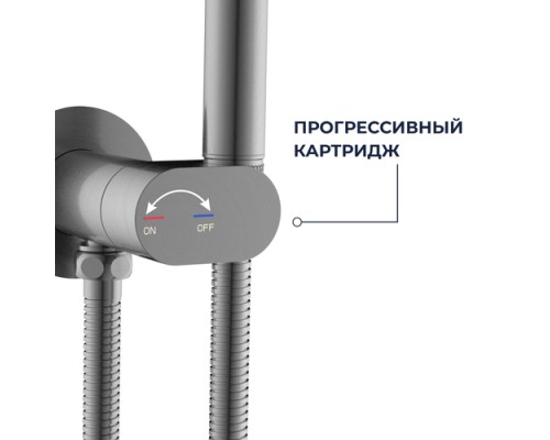 Гигиенический душ RGW Shower Panels SP-213Gr 581408213-11 со смесителем, оружейная сталь
