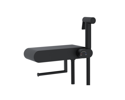 Смеситель с гигиеническим душем RGW SP-222-B черный 