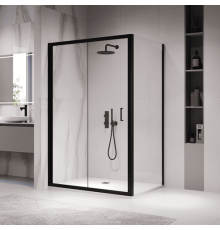 Душевой уголок RGW Passage PA-142B 100х80 060814208-14 профиль черный, стекло прозрачное 