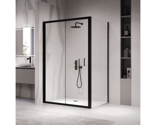 Душевой уголок RGW Passage PA-142B 100х80 060814208-14 профиль черный, стекло прозрачное 