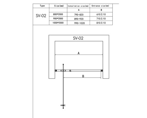 Душевая дверь RGW Stilvol SV-02 90 см профиль хром 06320209-11 Душевая дверь RGW Stilvol SV-02 90 см профиль хром 06320209-11