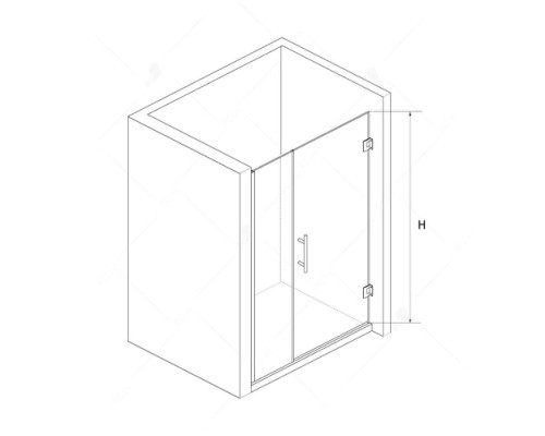  Распашная душевая дверь RGW HO-012-B 110*195 прозрачное стекло 8 мм 350601211-14 