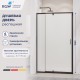 Душевая дверь RGW Passage PA-008B 350800812-24 108,5-121,5 см, профиль черный матовый, стекло матовое 
