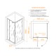 Душевой уголок RGW Classic CL-035B 1850x800x800 (матовое стекло) черный 350903588-24
