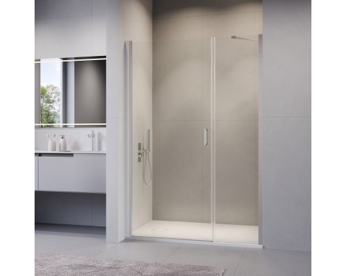 Душевая дверь 60*30*195 RGW LE-008 (LE-003 + Z-09) Хром/Прозрачное/6 мм (Easy) (351200863-11)
