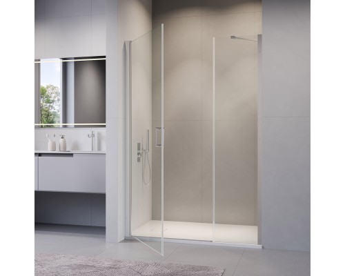 Душевая дверь 60*30*195 RGW LE-008 (LE-003 + Z-09) Хром/Прозрачное/6 мм (Easy) (351200863-11)